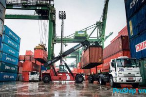 vận tải hàng hóa bằng xe container tại Proship